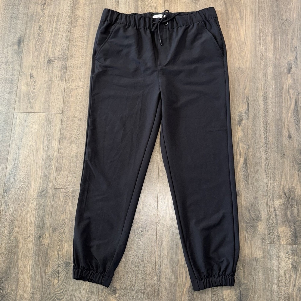 NWT‎ Avenue Men's Sz L Flexstride Performance Jogger Pants Black Solid Comfort